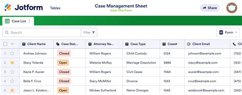case management client database.
